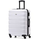 25" Medium Suitcase Check-in Hold Luggage Hard Shell 4 Wheels Tsa Lock | Medium | Black & White