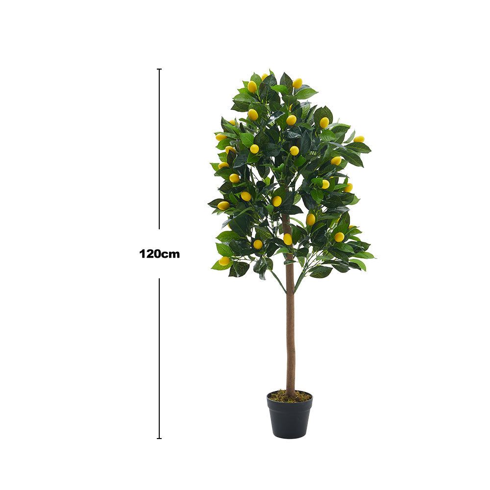 120cm Artificial Lemon Tree With Pot Faux Citrus Plant