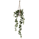 90cm Artificial Potted Hanging Trailing Green Plant - String Of Hearts