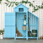 Garden Storage Shed Outdoor Firewood House W/ Roof