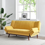 Scandinavian Click Clack Sofa Bed - Double | Yellow