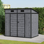 6x4ft Outdoor Plastic Storage Shed With Floor, Window, 2 Vents & Double Lockable Doors,wood Grain Design