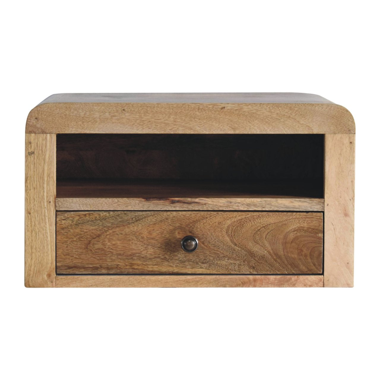 Solid Wood Chunky Oak-ish Floating Bedside