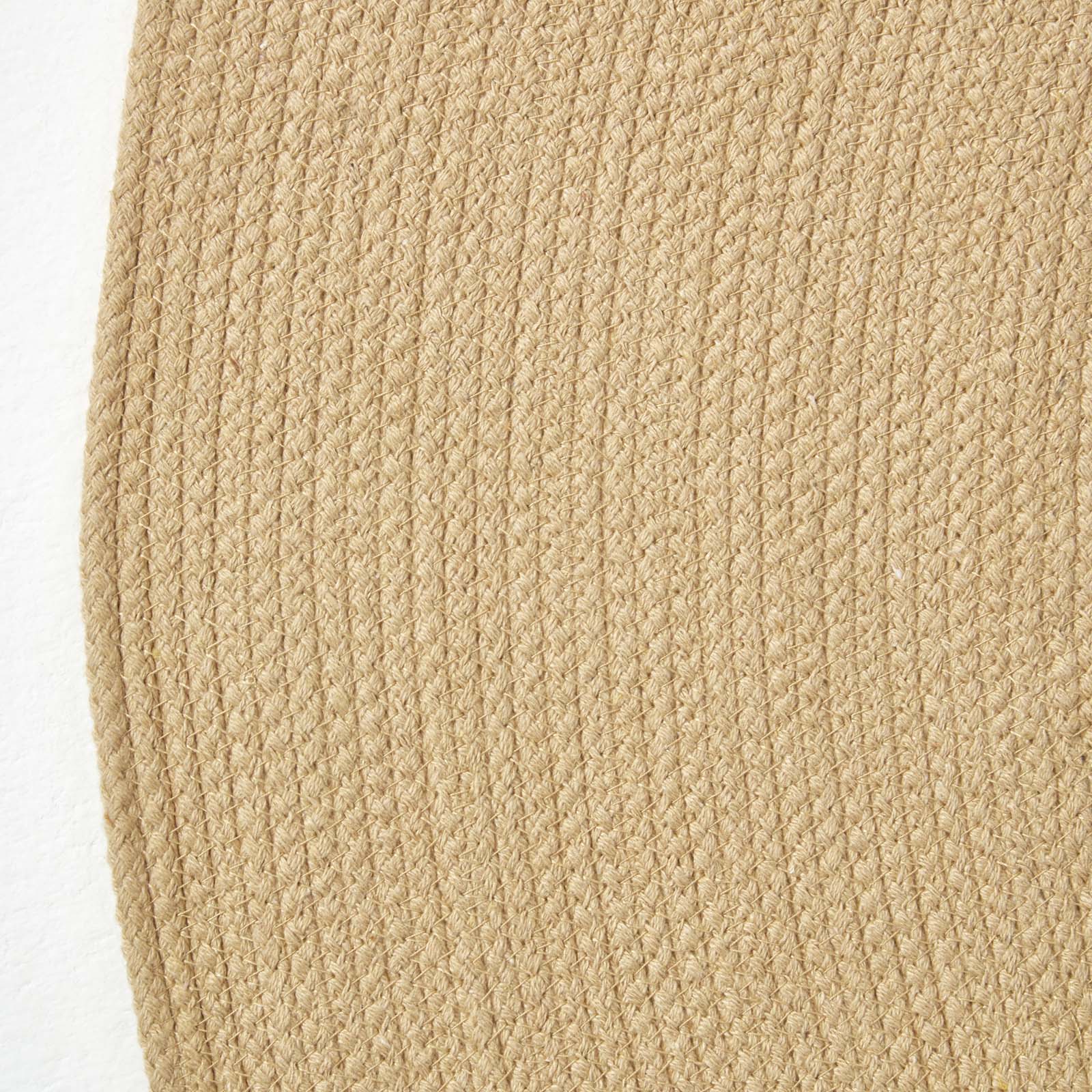 Handmade Woven Braided Oval Rug | 60cm x 80cm | Linen