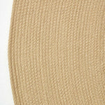 Handmade Woven Braided Oval Rug | 150cm x 95cm | Linen