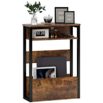 Narrow Side Table With Storage, Bedside End Table