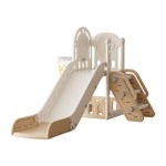 Toddler Slide Playset With Climbing Stairs & Basketball Hoop Safe Indoor/outdoor Activity Toy For Kids | Orange