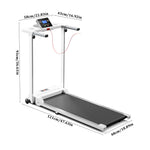 Folding Protective Indoor Treadmill | White