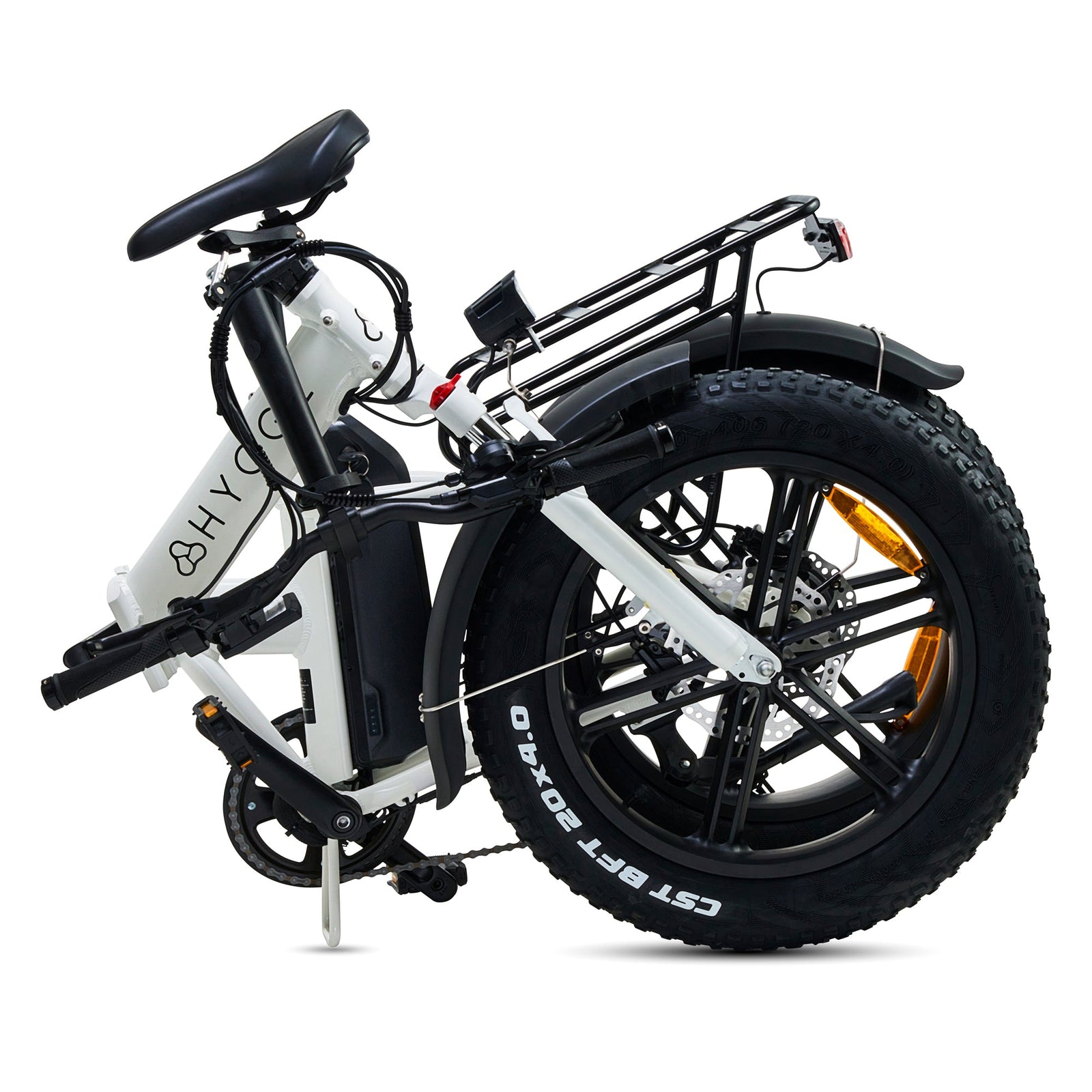 Vester 2025 Folding Bike - Fat Tyre E-bike | One Size | White