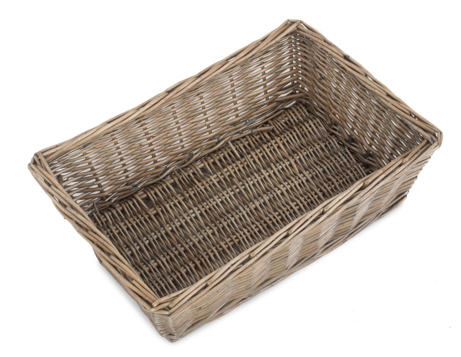 Antique Wash Tapered Serving Tray | Large | Brown
