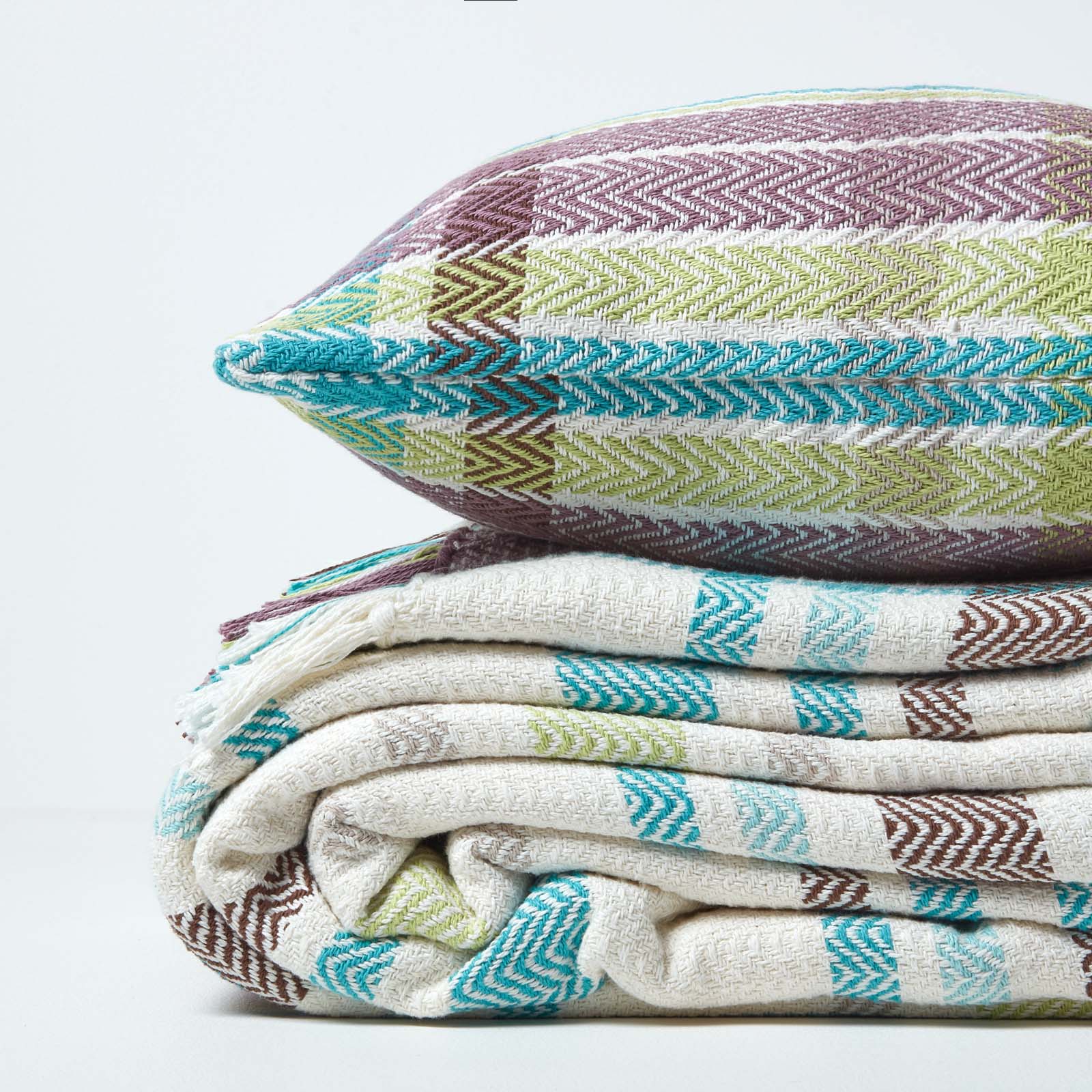 Tartan 100% Cotton Falun Throw With Tassels | 255cm x 360cm | Green