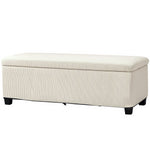 Storage Ottoman With Lid, 112cm Bench Chest Box | Beige