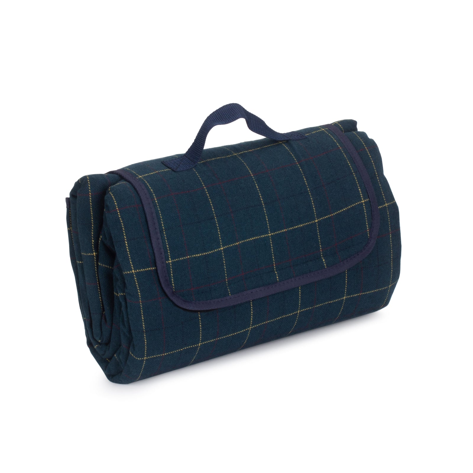 Luxury Blue Tweed Picnic Blanket