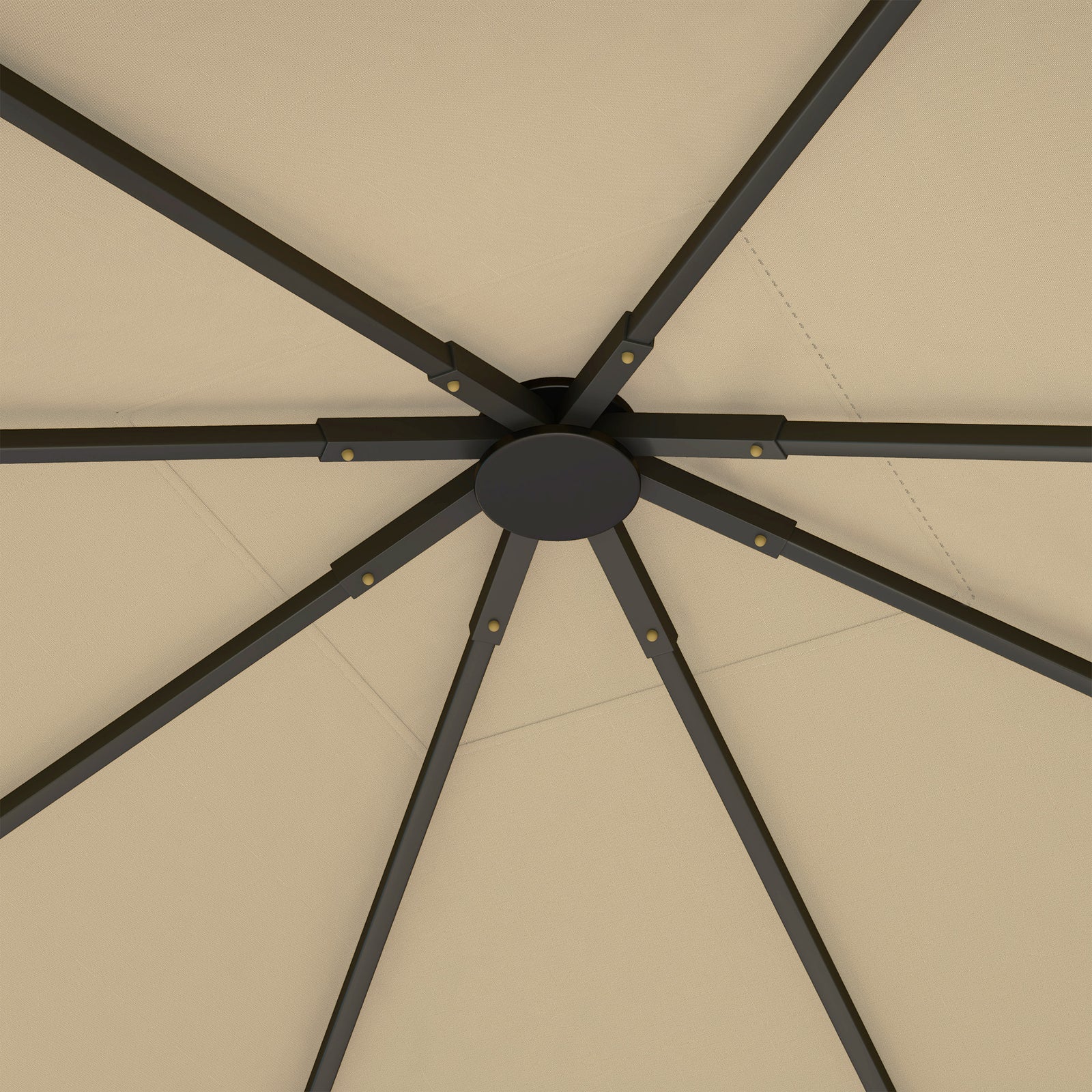 3x3m Gazebo Canopy Replacement Cover With Drain Holes Upf30+ | Beige