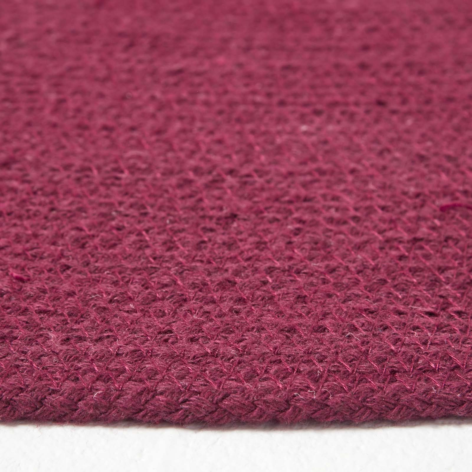 Handmade Woven Braided Oval Rug | 120cm | Plum