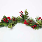 Artificial Winter Woodland And Eucalyptus Garland, 110 Cm