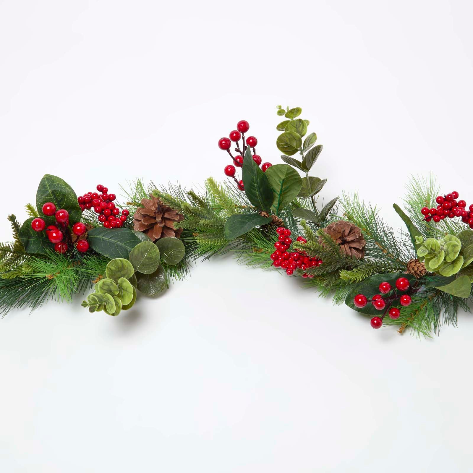 Artificial Winter Woodland And Eucalyptus Garland, 110 Cm