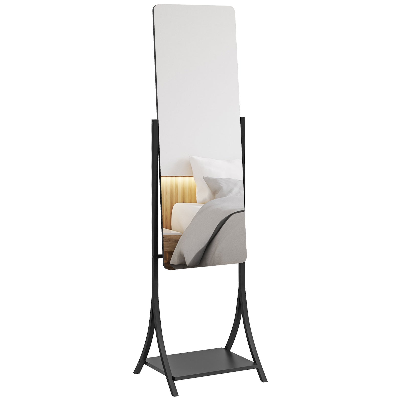 Freestanding Full Length Mirror Adjustable Full Body Mirror