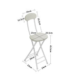 Set Of 4 Compact Wooden Folding Chair With Metal Legs | Set of 4 | White