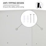 Kids Storage Cabinet Corner Organizer With Anti-tipping Hardware Drawer | Gray