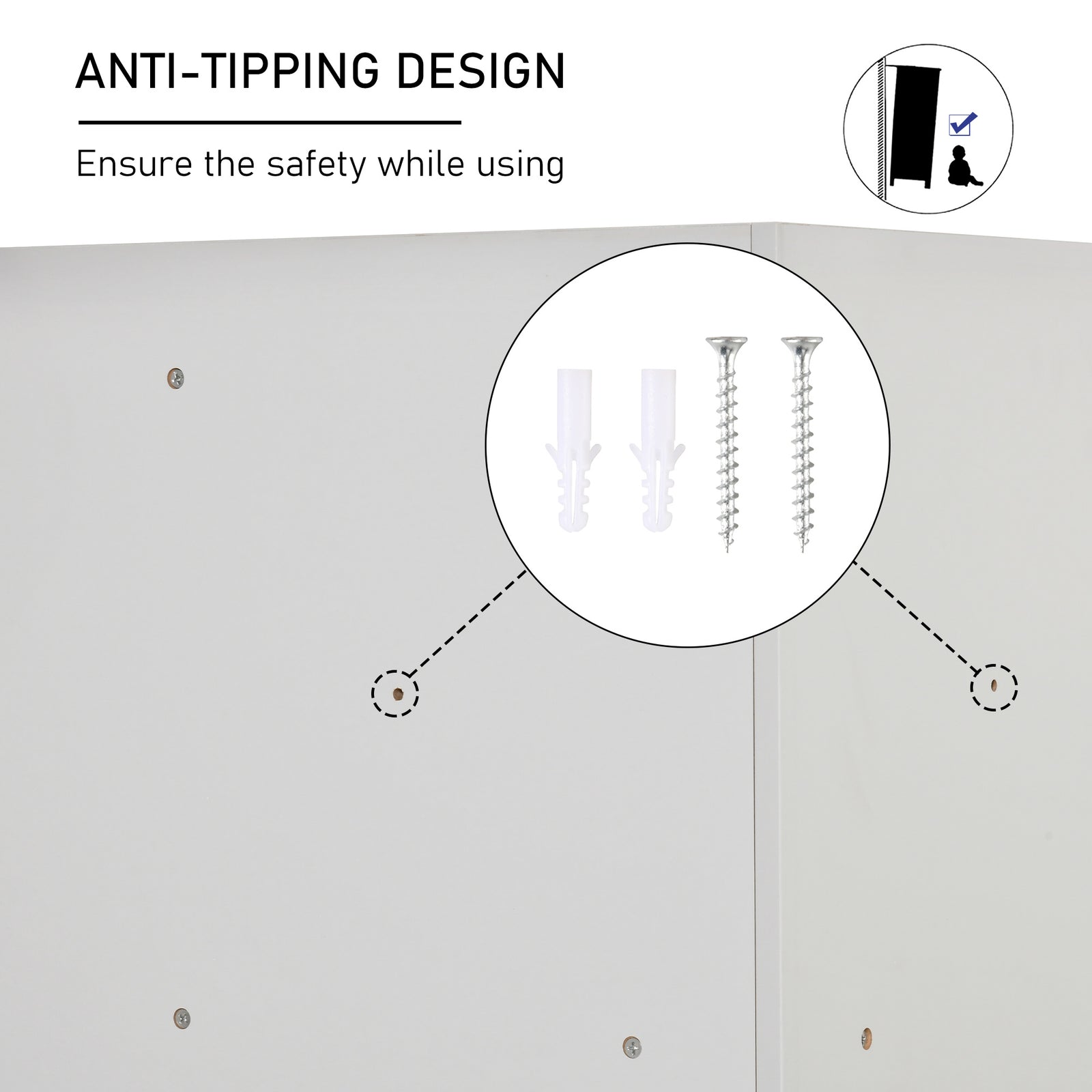 Kids Storage Cabinet Corner Organizer With Anti-tipping Hardware Drawer | Gray