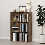 Cubic Cabinet Bookcase Storage Shelves For Home Office | One Size | Pale Brown