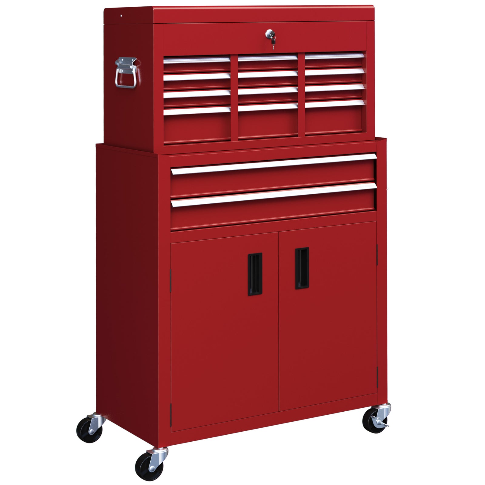 Top Chest And Roller Cabinet Combo Metal Tool Cabinet | Red