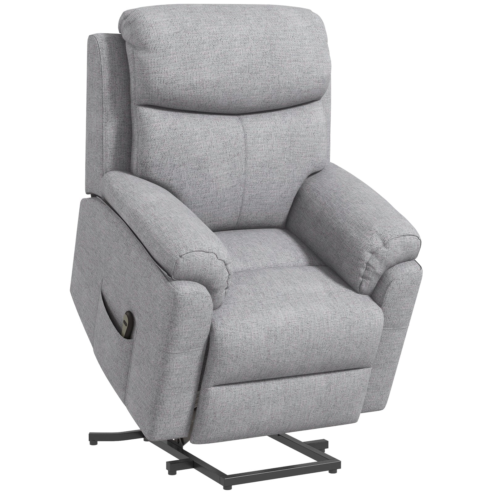 Power Lift Recliner Electric W/ Remote Control Grey