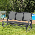 3-seat Glider Rocking Chair For Garden