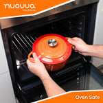 Cast Iron Dutch Oven With Lid Casserole - 24cm (4.7l) | Orange