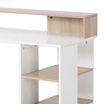 Multi-storage & Workstation Desk Table Storage Shelves Home | White