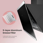 60cm Wall-mounted 3-speed Angled Range Hood With Touch Screen
