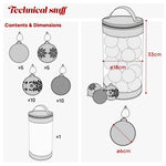 Christmas Village Decorative Bauble Set 30pcs With Storage Bag For Xmas Trees