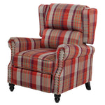 Elegant Wingback Recliner Armchair | Red
