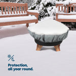 Round Fire Pit Cover - Grey