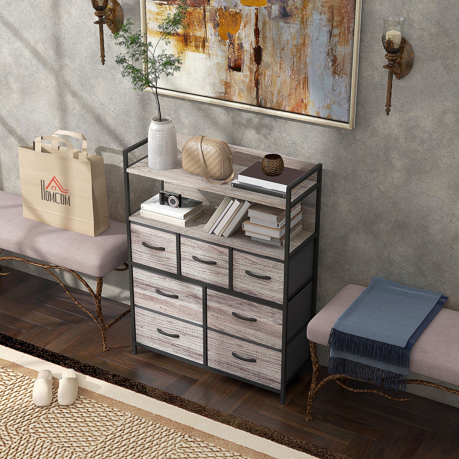 Bedroom Chest Of Drawers 4/5/6/7 Drawer Dresser W/ Shelf | Extra Large