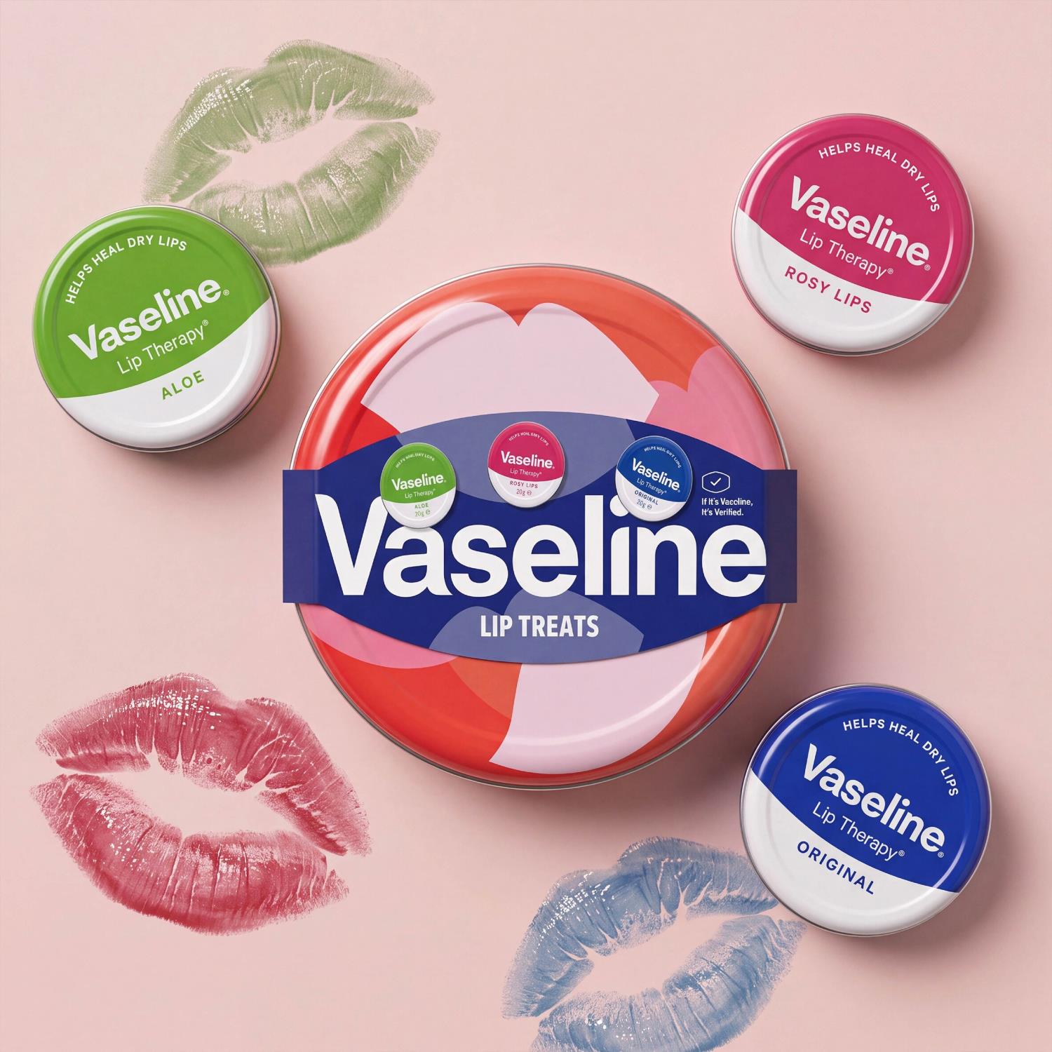 Lip Iconic Tin Collection Gift Set For Her, 3 Tins Of 20g Balm | Set of 1