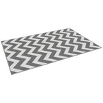 Outdoor Rug, 1.2 X 1.8m Patio Floor Mat & White