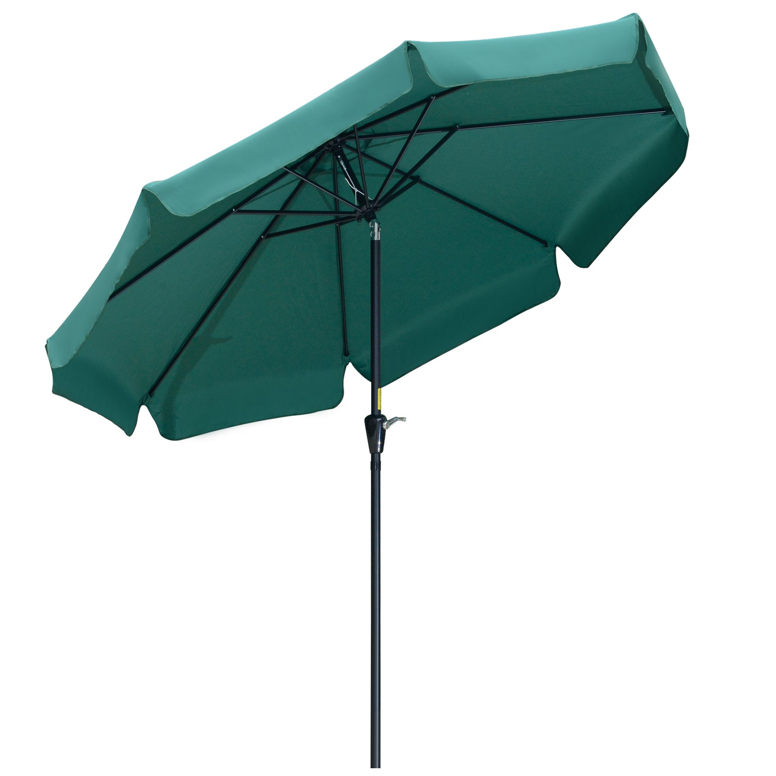 2.7m Patio Umbrella With Crank Garden Parasol | Green