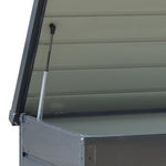200l(72cm W X 62cm D) / 600l(165cm W X 70cm D) Lockable Metal Deck Box Outdoor Garden Storage Chest 63cm Height | Large | Dark Grey