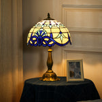 Stained Glass Table Lamp, Handmade Antique Bedside Lamp