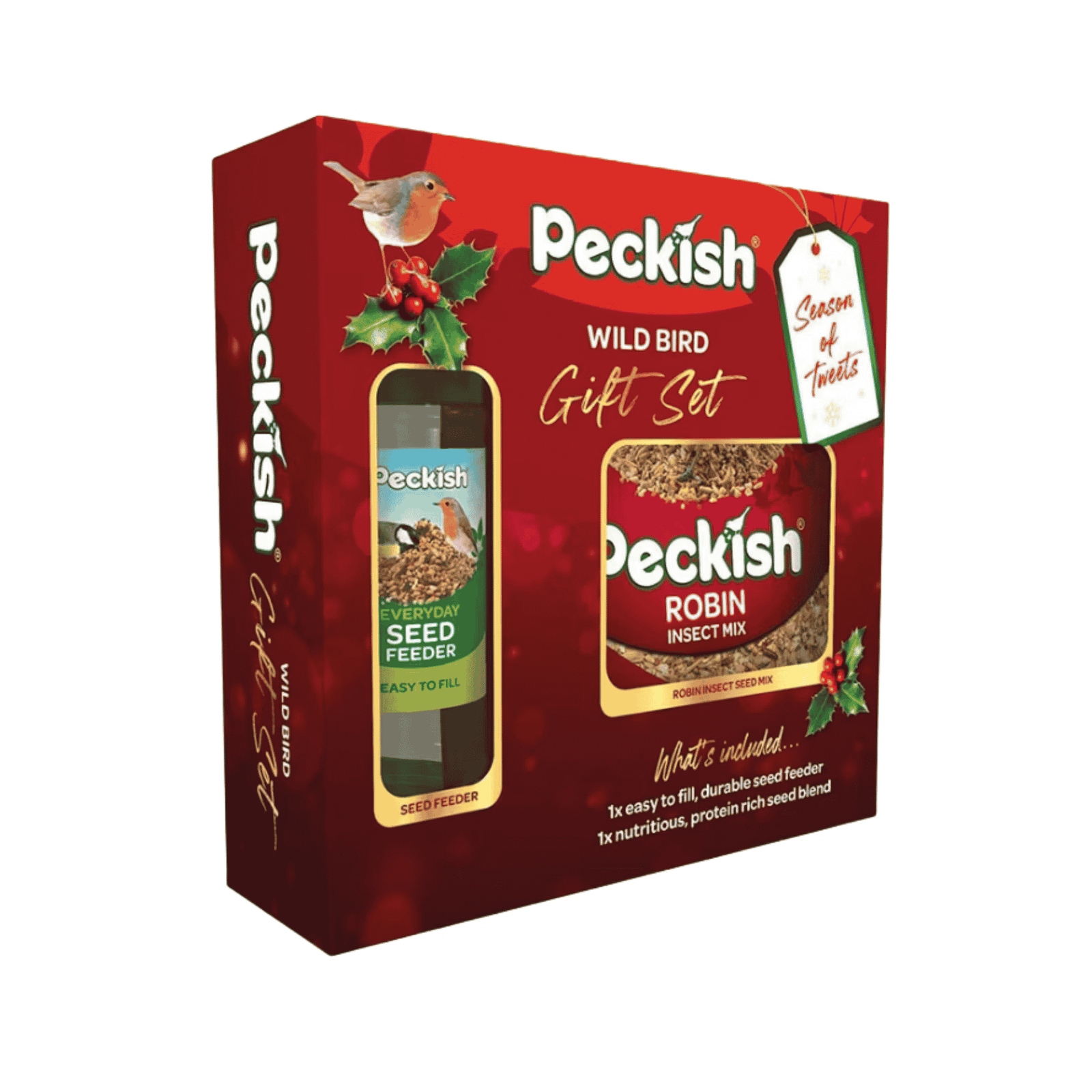 Season Of Tweets Gift Set With Seed Feeder And Robin Insect Mix