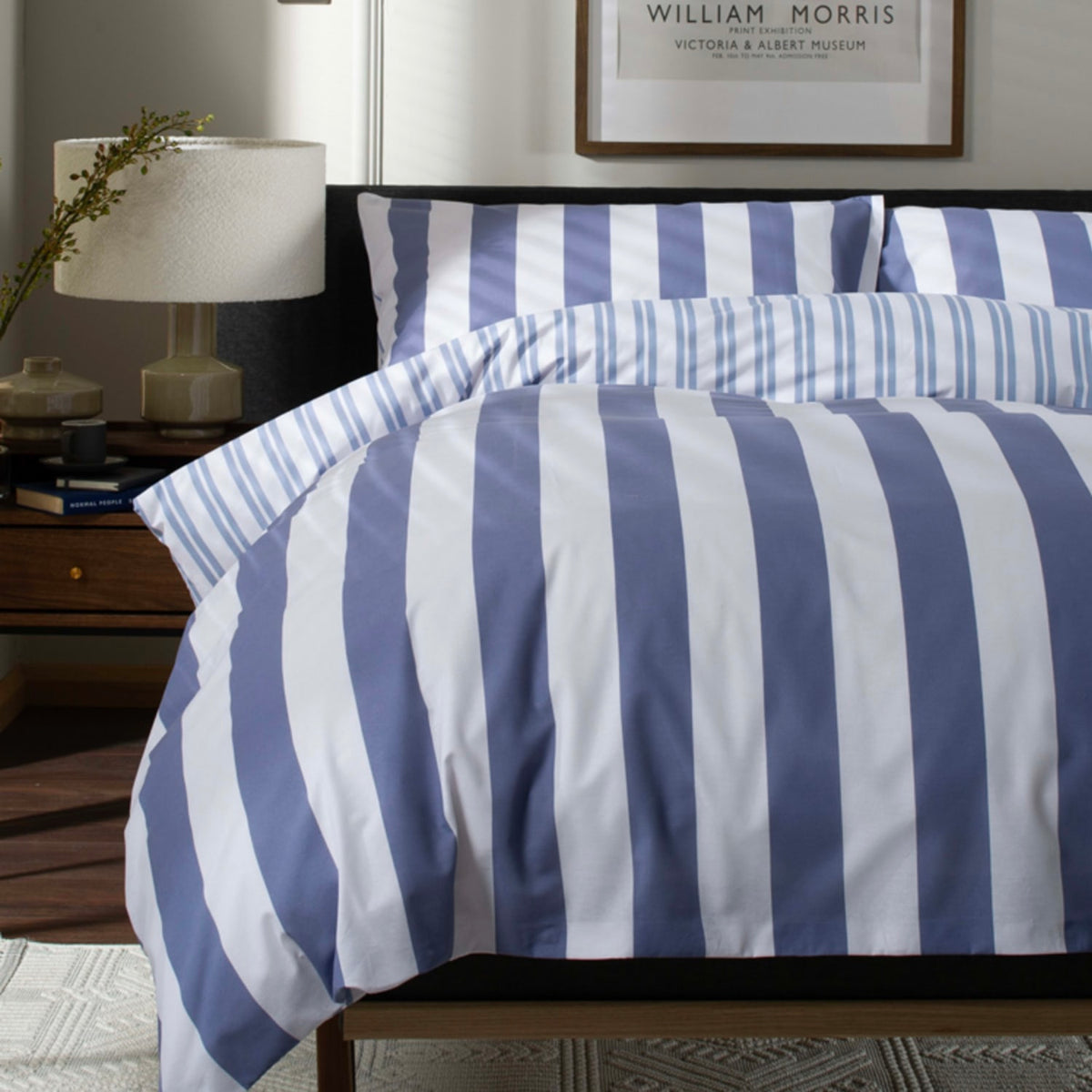 High Point Cotton Printed Duvet Cover Set | Single | Blue