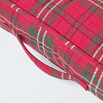 Tartan Check Cotton Armchair Booster Cushion | 50cm x 50cm | Red