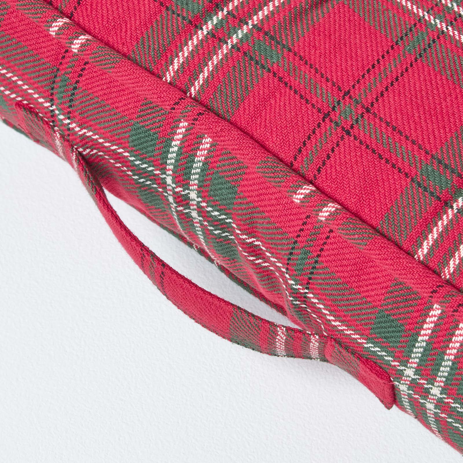Tartan Check Cotton Armchair Booster Cushion | 50cm x 50cm | Red