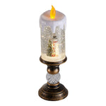 Christmas Led Candle Ornament With Snowman Design – Festive Holiday Decoration