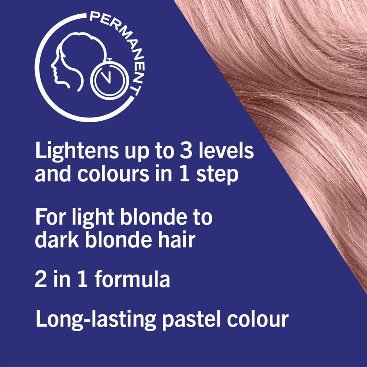 Live Cool Rose Purple Permanent Hair Dye, Lightener + Twist 101 3x