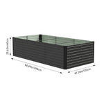 Large Metal Raised Garden Bed 240cm W X 120cm D X 60cm H