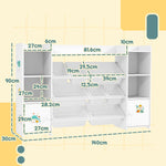 Kids Toy Storage Organiser With 8 Removable Storage Bins | White