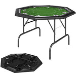8 Player Foldable Poker Table W/ Cup Holders